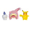 thumbnail image 1 of Pack de figurines de combat Pokémon : Pikachu (femelle) + Funécire & Ramoloss, 1 of 2