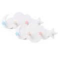 thumbnail image 2 of MasteelfCA 2pcs Lovely Cloud Moon Star Shaped Hooks Adhesive Wall Hangers Wall Racks (White), 2 of 9
