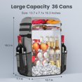 thumbnail image 4 of Zakeep Cooler Backpack 36 Cans Multifunctional Leakproof Cooler Backpack With Padded Top Handle Mesh Pocket For Camping Bbq (Gray), 4 of 4