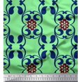 thumbnail image 1 of Soimoi Poly Georgette Fabric Floral & Filigree Damask Printed Craft Fabric by the Yard 42 Inch Wide, 1 of 3