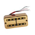 thumbnail image 3 of Yinanstore Electric Guitars Bridge Pickup Double Coils Replacement Part Guitars Accessories Prewired Pickups Humbucking Bridge Pickup Gold 52mm, 3 of 8
