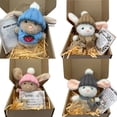 thumbnail image 4 of Hug Cute Easter Adorable Knitted Bunny With Inspirational Card Desk Decor Handmade Emotional Support Positive For Teachers Friends Family, 4 of 9