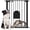 Black, variant on PawHut 30"-32" Extra Wide Pet Gate Barrier with Small Door, 35"H, White