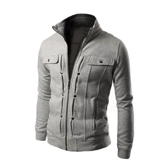 EGNMCR Jackets for Men Men's Fashion Color Matching Splicing Jacket Sweater Casual Jacket