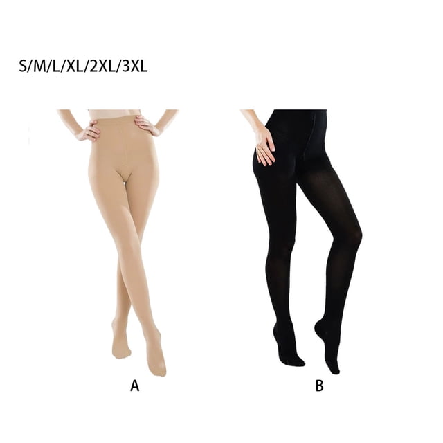 VONKY Warming Stretchy And Elastic Compression Stockings Comfortable And Soft Compression Pantyhose black XXL
