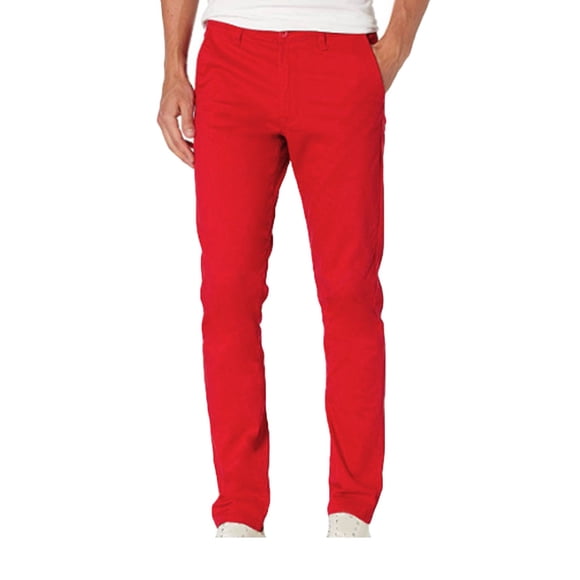 Penkiiy Dress Pants for Men Clearance Men's Personalized Pants Pocket Button Suit Pants Leggings Casual Pants Red Pants