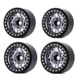thumbnail image 1 of Tignapoo 2.2" Aluminum Alloy Climbing Car Wheel Rims, 14-Spoke UFO Design, Black/Titanium, 4pcs Set for Enhanced Tire Support, 1 of 6