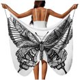 thumbnail image 2 of NSLGXD Cache-Maillot Papillon pour Femmes Bretelles Spaghetti Robe Portefeuille de Plage Été Protection Solaire Sans Manches Tenue de Plage Cache-Maillots Blanc Cache-Maillots, Taille P-5TG, 2 of 10