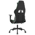 thumbnail image 3 of vidaXL Gaming Chair with Footrest Black and Green Faux Leather, 3 of 5