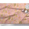 thumbnail image 4 of Soimoi Pink Heavy Satin Fabric Mandala & Paisley Print Fabric by Yard 56 Inch Wide, 4 of 4