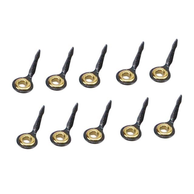 pitrice 10x Guides de Canne à Pêche en Acier Inoxydable Kit de Réparation de Pointe de Canne à Pêche Or 3