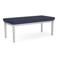 thumbnail image 1 of Lenox Steel Reception Waiting Room Healthcare 2-Seat Bench / Silver Steel / Blue, 1 of 5