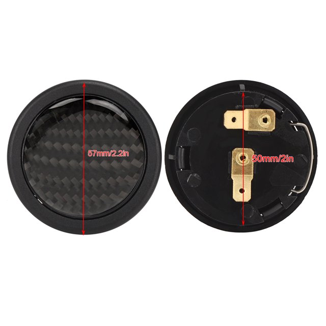 Car Modified Parts, Colorfast Car Steering Wheel Horn Button 50mm Dia Wearproof Heat for 6 Steering Wheels