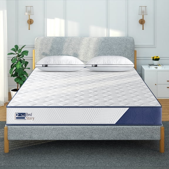 BedStory 6 inch Twin Firm Innerspring Mattress, Foam & Bonnell Coil Hybrid Mattress, CertiPUR-US Certified 365-Night Trial