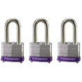 thumbnail image 1 of Laminated Keyed-Alike Padlocks, 1-9/16 In. Long-Shackle, 3-Pk. - 3TRILF, 1 of 6