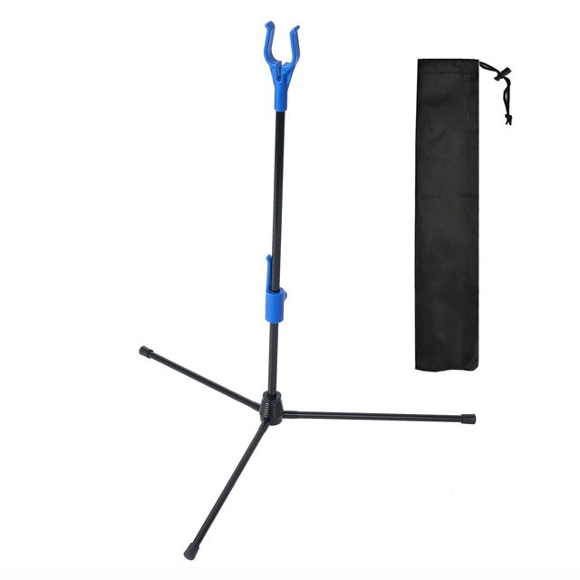 Practical Bow Rack Archers Plastic Head 18.9” Adjuster Aluminum Connector Bow Stand Holder Outdoor Hunting Portable