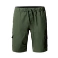 thumbnail image 1 of Mens Shorts Casual Solid Color Pocket High Waist Drawstring Knee Length Shorts Pants with Multi Pockets, 1 of 5