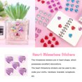 thumbnail image 3 of Heart Rhinestone Stickers Acrylic Crystal Gems Multipurpose Decorative Handheld Clothes Scrapbooking DIY Crafts Necklace Light Purple, 3 of 5