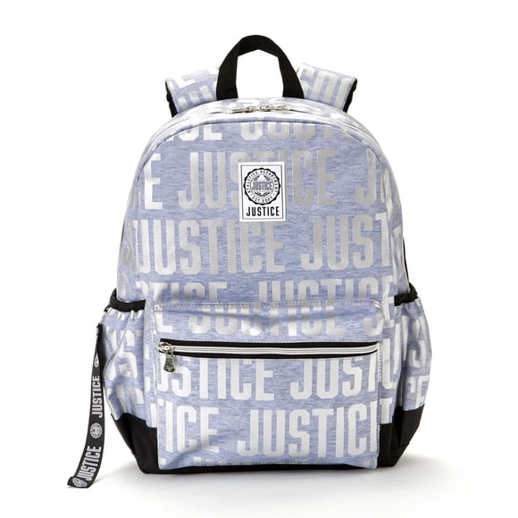 JUSTICE™ LOGO MÉTALLIQUE FILLE AVEC PENDENTIF À PAILLETTES