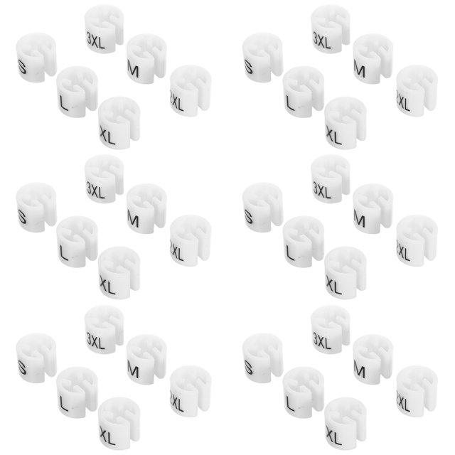 Luxshiny 120Pcs White Clothes Tags for Hanger Size Identification and Wardrobe Management