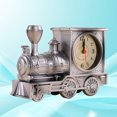 thumbnail image 4 of Shisuyan Antique Locomotive Shape Alarm Clock Plastic Model Alarm Clock Creative Desktop Decor (Grey), 4 of 8