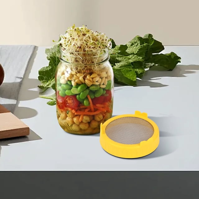 Product Category Strainers Ma Son Jar Sprouting Lid and Be An Sp Rout Sprouting Lids Stainless Steel Screen for Microgreens Growing Kit Germination Kit for Broccoli