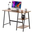 thumbnail image 1 of SHW Trestle Home Office Computer Desk, Walnut, 1 of 5
