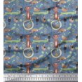 thumbnail image 1 of Soimoi Cotton Voile Fabric Floral,Bird & Animals African Printed Fabric 1 Yard 56 Inch Wide, 1 of 3