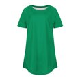 thumbnail image 3 of asjyhkr Womens Summer T-Shirts Crew Neck Loose Fitting Solid Color Stretch Basic Tees Going out Tops, 3 of 3