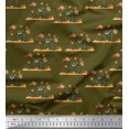 thumbnail image 1 of Soimoi Polyester Crepe Fabric Coral & Fish Ocean Printed Craft Fabric by The Yard 52 Inch Wide, 1 of 3