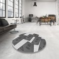 thumbnail image 4 of Ahgly Company Tapis d'Intérieur Lavable à la Machine, Carré, Transitionnel, Gris Argenté, Tapis de Zone, 6 Pieds Carré, 4 of 7