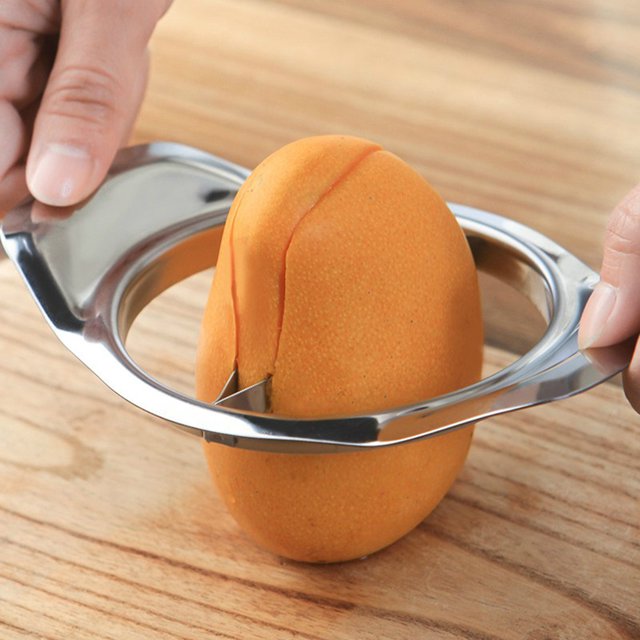 Oleegame 1PC Tomato Slicer And Lemon Slicer Chopper Fruit Kitchen Seed Remover Pitter Tool Core Stainless Kitchen,Dining & Bar Silver