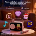 thumbnail image 2 of JYX Karaoke Machine, Home Karaoke System with 15 Animated Dispaly Modes, Mini Portable Speaker with 2 Microphones, Pink, 2 of 13