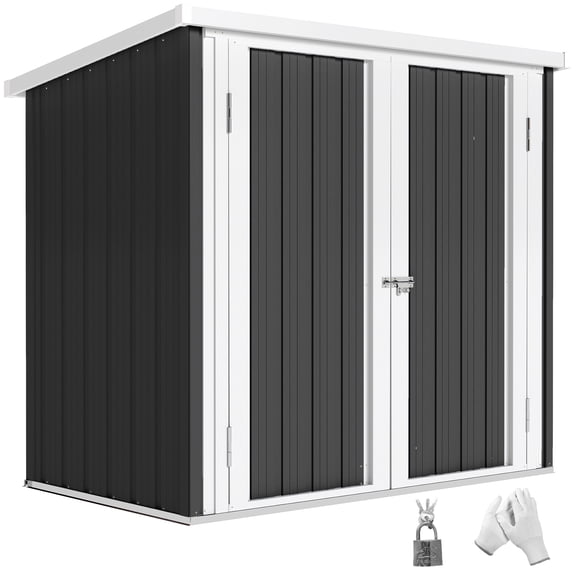 Outsunny 5' x 3' Metal Garden Storage Shed Tool House with Double Doors