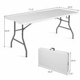 thumbnail image 2 of Costway 6' Folding Table Portable Plastic Indoor Outdoor Picnic Party Dining Camp Table, 2 of 7