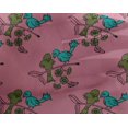 thumbnail image 4 of oneOone Georgette Viscose Fabric Leaves|Bird & Floral Block Print Fabric By The Yard 42 Inch Wide, 4 of 4