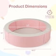thumbnail image 3 of Costway 44.5" x 10" Baby Ball Pit Detachable Foam Ball Pit with 50 Colorful Ocean Balls Pink, 3 of 10