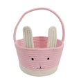 thumbnail image 1 of SUNSIOM Easter Bunny Basket Cute Contrast Color Rope Easter Bucket Tote with Long Handle for Home Party School, 1 of 6