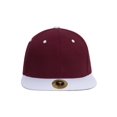 thumbnail image 2 of Top Headwear Flat Bill Adjustable Snapback Cap - Burgundy/White, 2 of 2