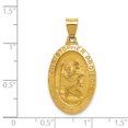 thumbnail image 2 of Pendentif Médaille St. Christopher en Or Jaune 14K Poli et Satin, 2 of 2