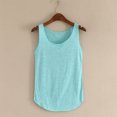 thumbnail image 2 of Mrat Sleeveless Basic Cami Women's Solid Color Round Neck Sleeveless Bottom Shirt Versatile Solid Color Round Neck Sleeveless Basic Cami S-263 Green One Size, 2 of 6