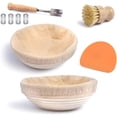 thumbnail image 1 of Ensemble de Paniers d'Apprêt pour Pain (Ronds) - Paniers d'Apprêt pour Pain, Paniers d'Apprêt pour Levain - Trousse de Fabrication de Pain - Cadeau pour Boulanger - Outils et Fournitures de Pâtisserie, 1 of 6