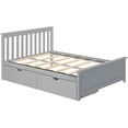 thumbnail image 4 of BEDSMART Lit Double en Bois Massif avec Rangement / Gris, 4 of 7
