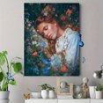 thumbnail image 4 of Romantic Woman In Flowers Canvas Wall Art 15.75x11.81 Inches, 4 of 8