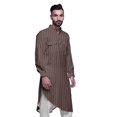 thumbnail image 3 of Atasi Kurta Décontractée Imprimée à Col Mandarin Chemise Ethnique Longue Kurta Asymétrique, 3 of 6