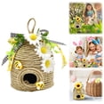 thumbnail image 2 of Bee Hive Decor Beehive Decoration 1 Pack Country Decorative Beehive Natural Beehive Theme Decoration Spring Summer Country Farmhouse Kitchen Table Tiered Tray Decorat, 2 of 5