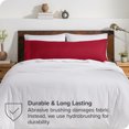 thumbnail image 4 of Bare Home Body Pillowcase - Envelope Closure - Ultra Soft - Double Brushed - Red, 4 of 6