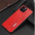 thumbnail image 1 of TONDAR Mode Cuir Texture Antichoc Cas Ultra Léger Couverture Arrière pour iPhone 13 Pro (Rouge), 1 of 8