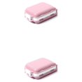 thumbnail image 4 of Baohd Pill Box Sealed Container Collapsible Tablet Organizer Storage Divider Camping Indoor Outdoor Health Care Dispenser straw pink 2Set, 4 of 6