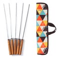 thumbnail image 4 of Techinal 5pcs Roasting Forks With Bag Camping Hot Dog Skewers BBQ Forks Barbecue Tool, 4 of 11
